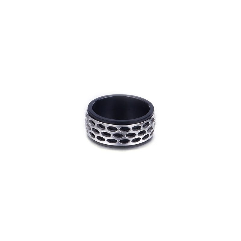 Vintage-Inspired Stainless Steel Men's Punk Ring for Rock Stage and Dance Events