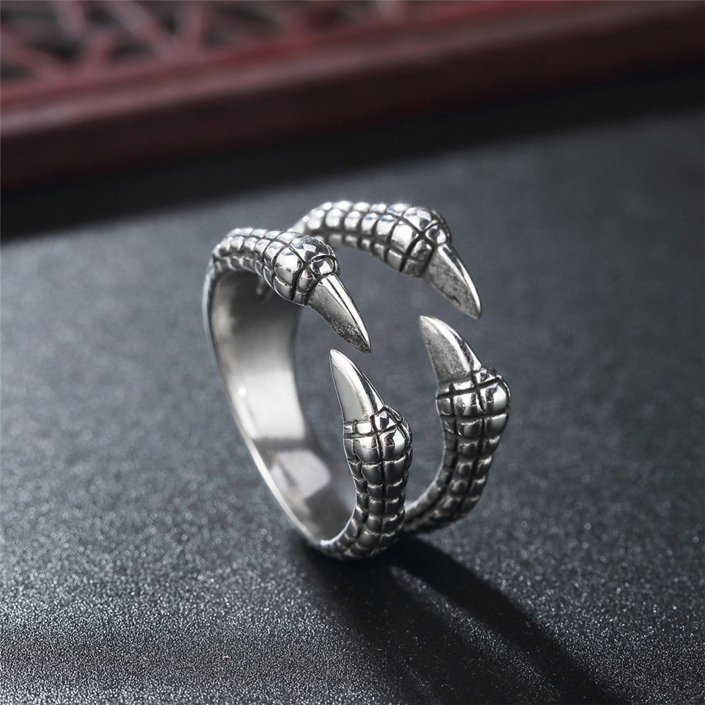 Eagle Claw Split Shank Titanium Steel Ring for Men