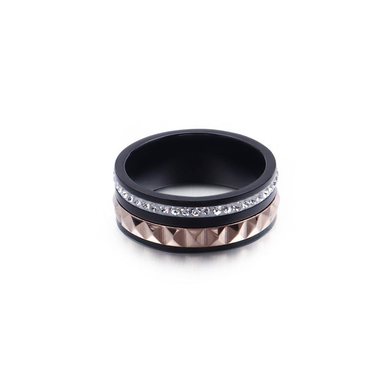 Unisex Trendy Zircon Ring - Versatile Daily Accessory for Men in Japanese and Korean Fashion