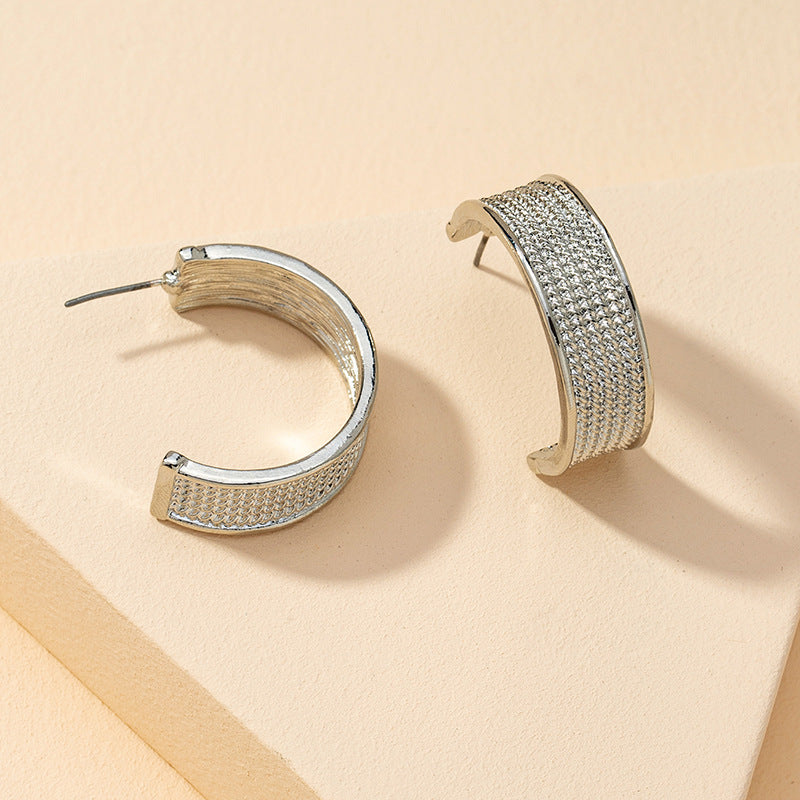 Metallic C-Shaped Earrings from Vienna Verve Collection