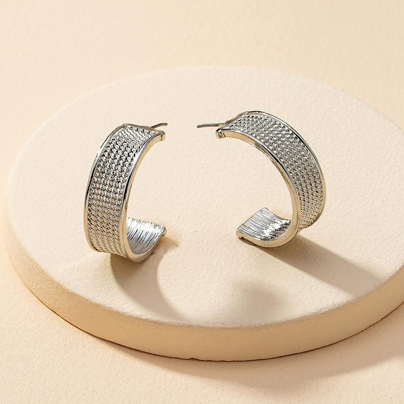 Metallic C-Shaped Earrings from Vienna Verve Collection