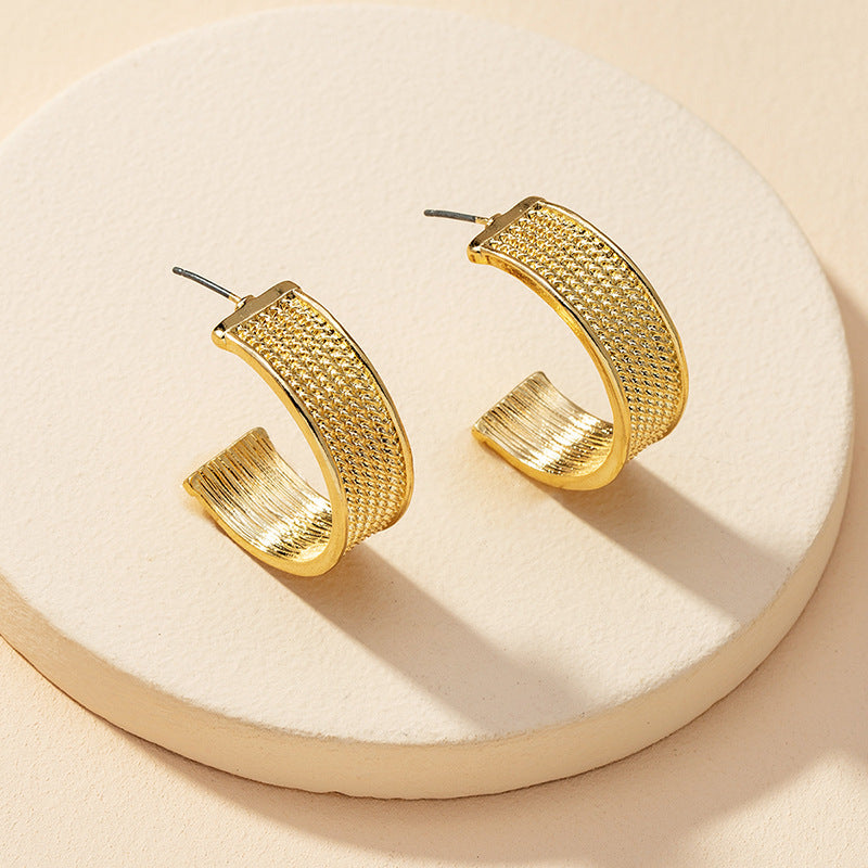 Metallic C-Shaped Earrings from Vienna Verve Collection