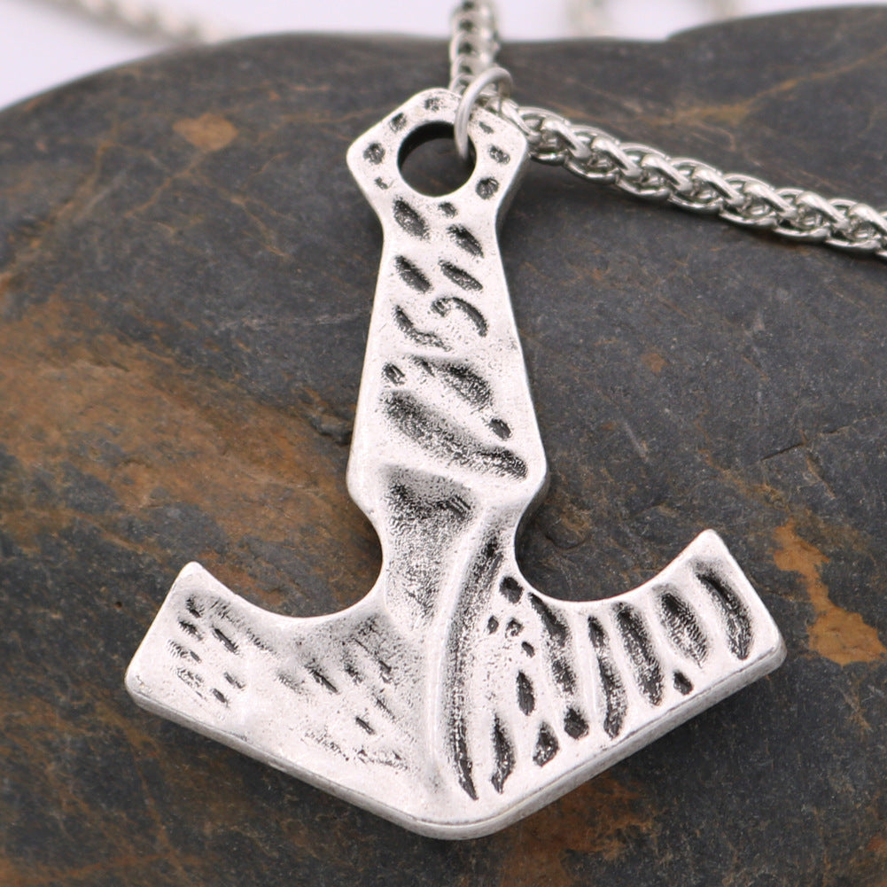 Viking Axe Metal Necklace: Norse Legacy Collection - Men's Protective Pendant