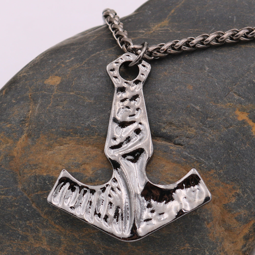 Viking Axe Metal Necklace: Norse Legacy Collection - Men's Protective Pendant