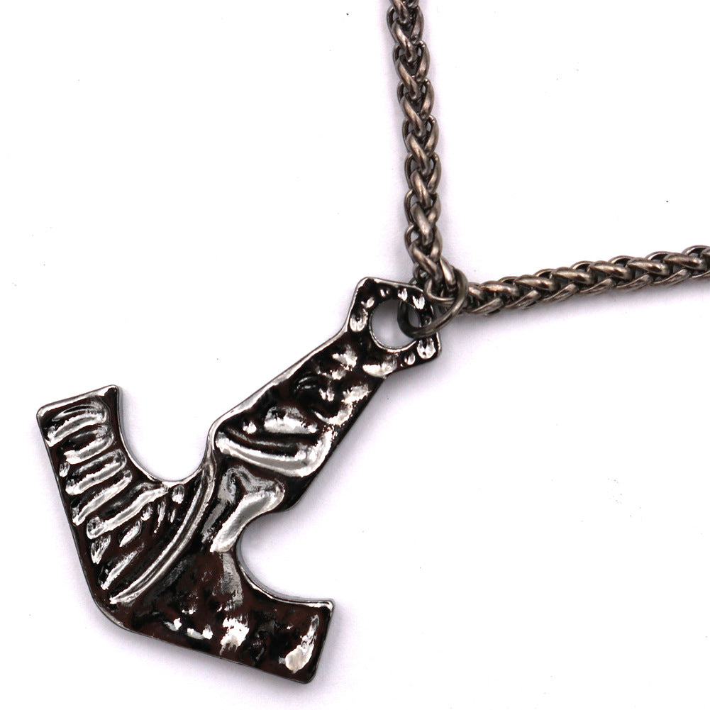 Viking Axe Metal Necklace: Norse Legacy Collection - Men's Protective Pendant