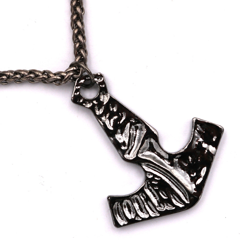 Viking Axe Metal Necklace: Norse Legacy Collection - Men's Protective Pendant