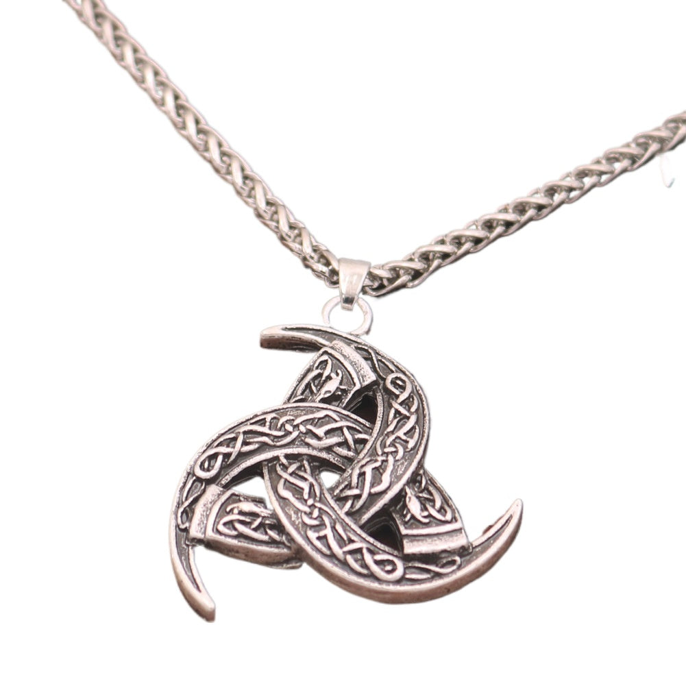 Mythical Viking Odin Horn and Dragon Pendant Necklace for Men