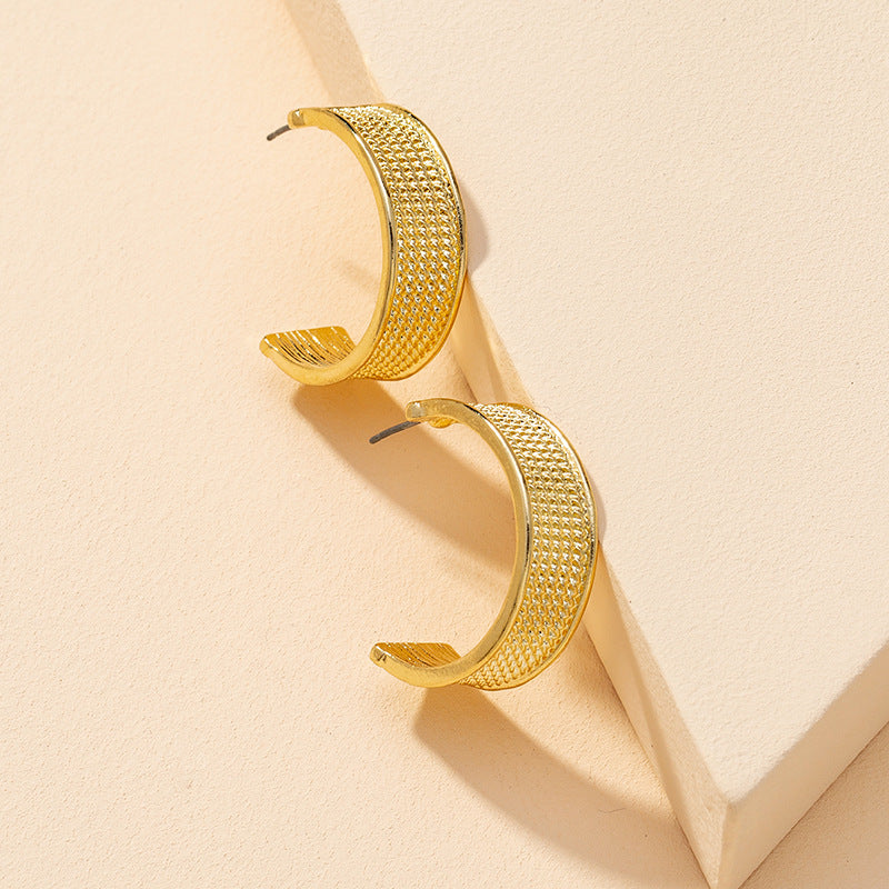 Metallic C-Shaped Earrings from Vienna Verve Collection