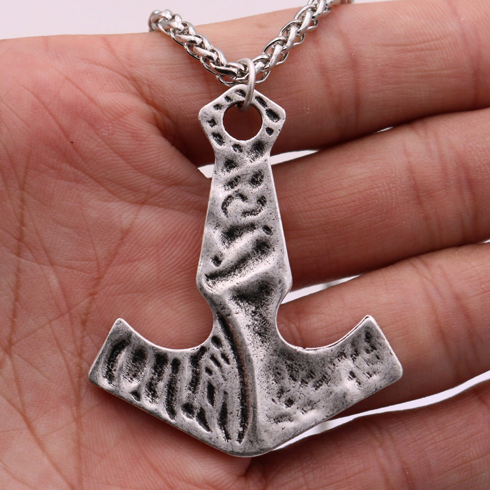 Viking Axe Metal Necklace: Norse Legacy Collection - Men's Protective Pendant