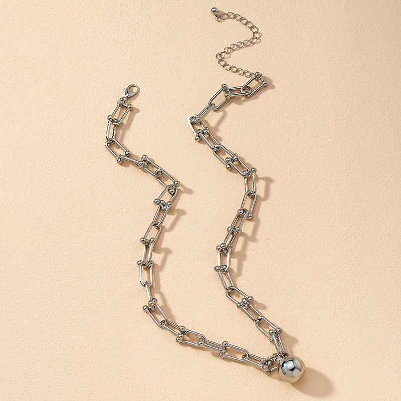 European and American Alloy Chain Necklace with Unique Design