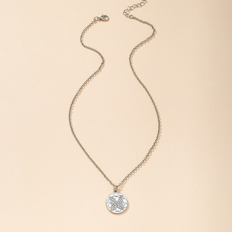 Butterfly Charm Necklace - Elegant Vienna Verve Collection Piece with Metal Finish