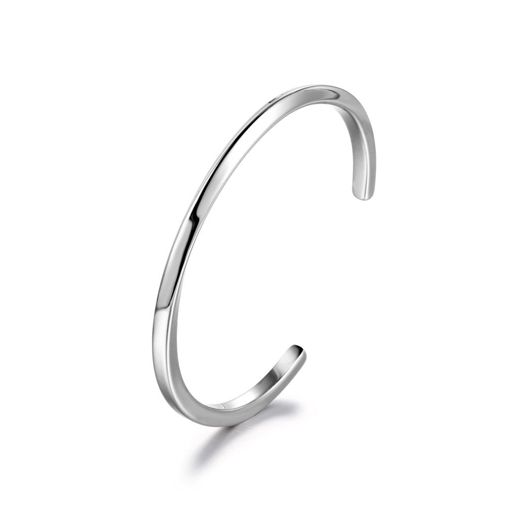 Chic Twisted Titanium Steel Couples Bracelet - Trendy Hip-Hop Jewelry for Men