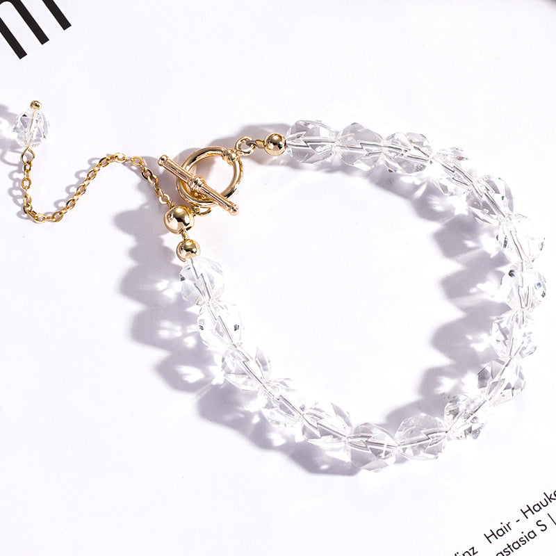 Simple Geometric Crystal Bracelet for Women from the Korean Edition