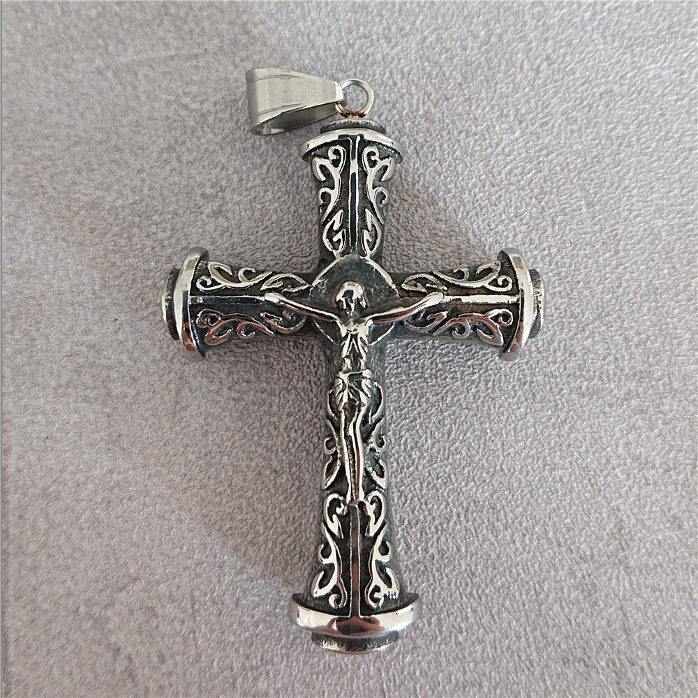 Totem Jesus Byzantine Crucifix Titanium Steel Pendant for Men