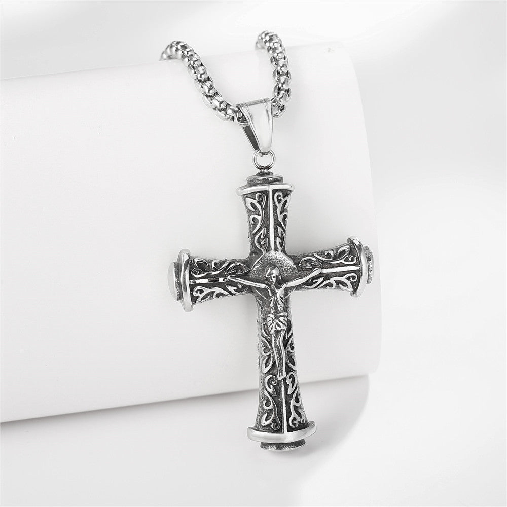 Totem Jesus Byzantine Crucifix Titanium Steel Pendant for Men