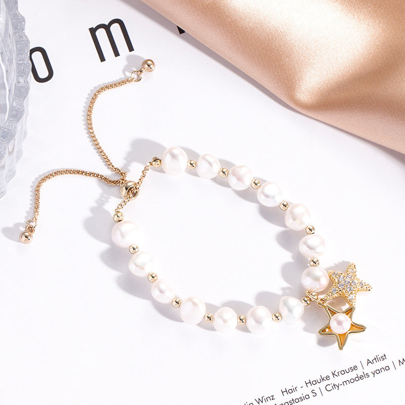 Elegant Fortune's Favor Freshwater Pearl Bracelet for Women