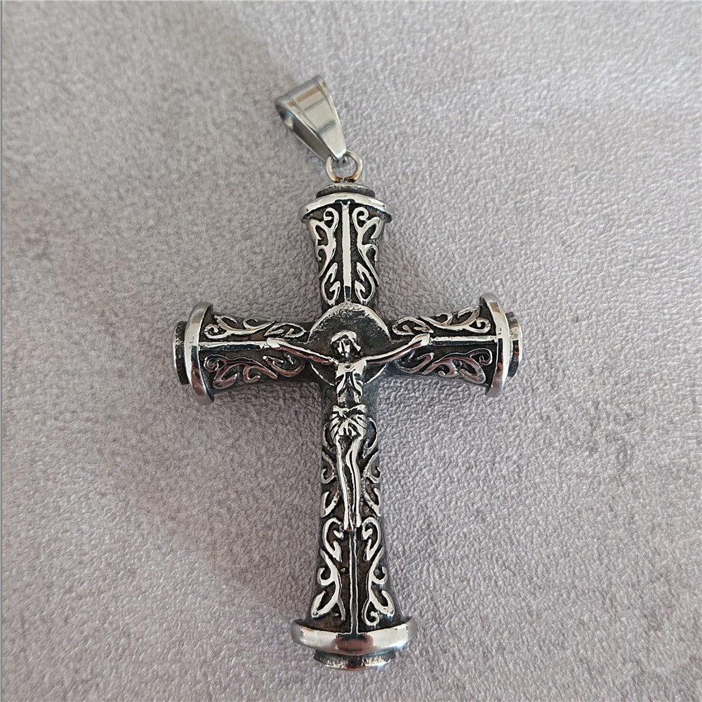 Totem Jesus Byzantine Crucifix Titanium Steel Pendant for Men