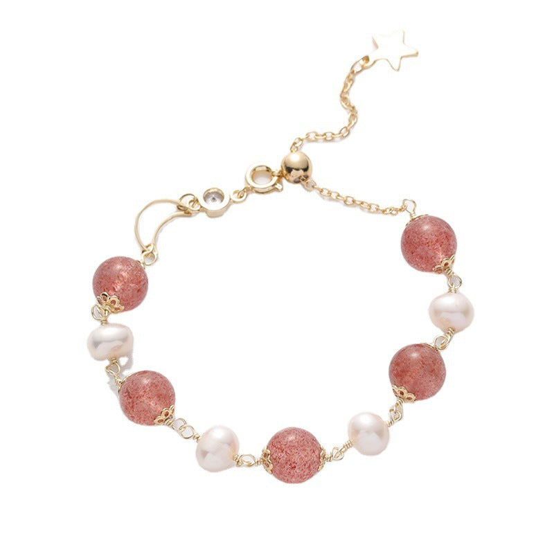 Fortune's Favor Sterling Silver Bracelet with Moonlight Stone, Freshwater Pearl, and Crystal