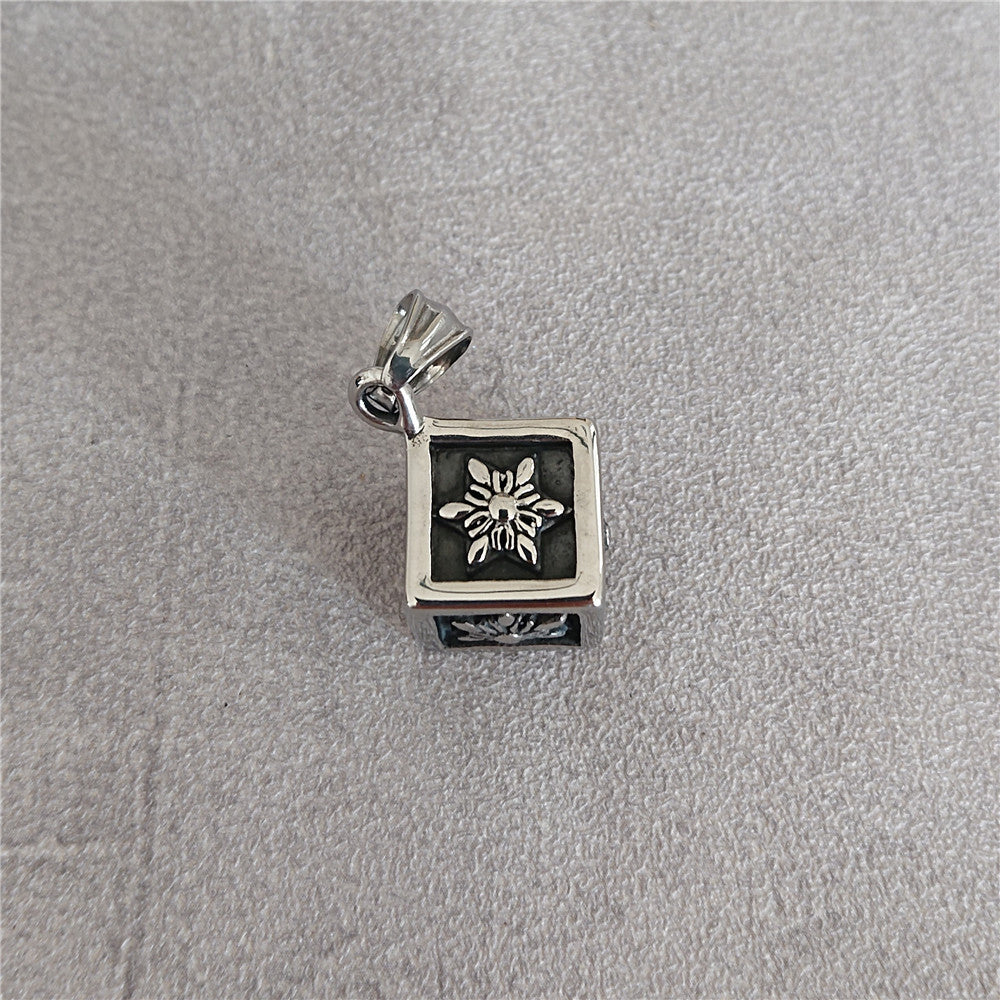 Snowflake Cube Titanium steel Pendant for Men