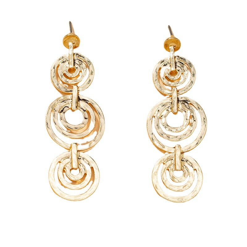 Luxurious Vienna Verve Metal Earrings with Creative Design