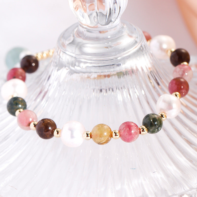 Fortune's Favor Sterling Silver Bracelet with Colorful Crystal and Tourmaline