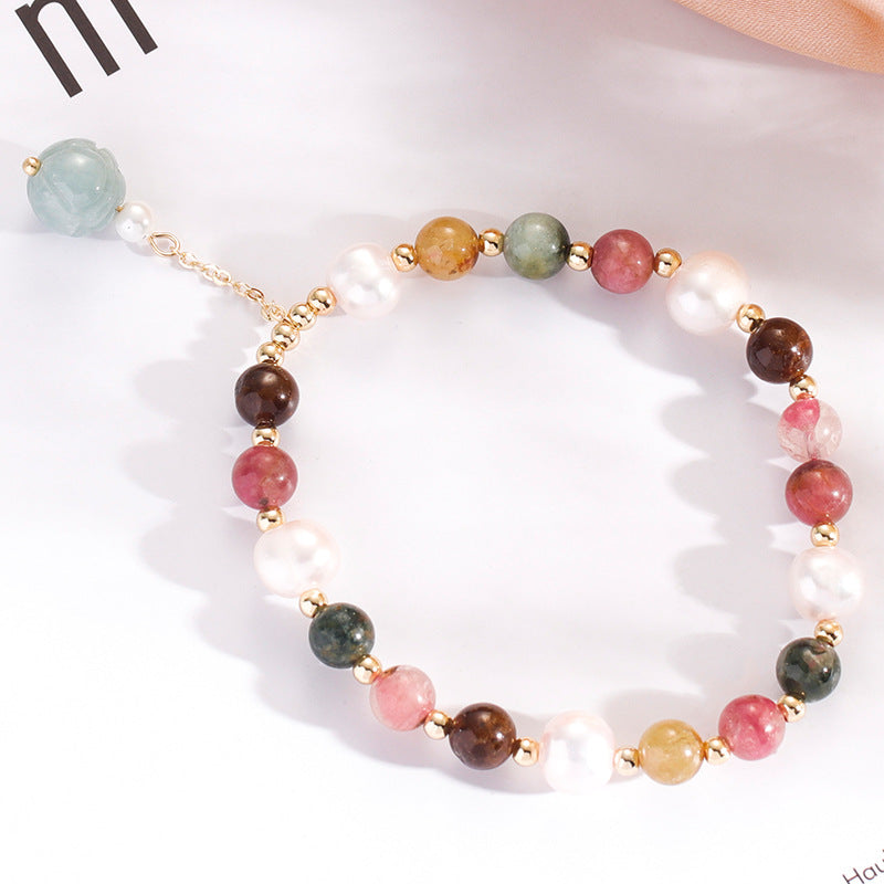 Fortune's Favor Sterling Silver Bracelet with Colorful Crystal and Tourmaline