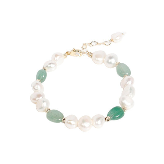 Elegant Crystal and Freshwater Pearl Bracelet with Sterling Silver Needle