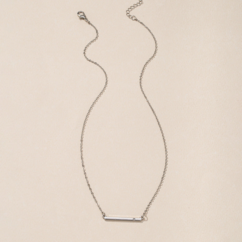 Elegant Geometric Necklace with Mother's Day Charm