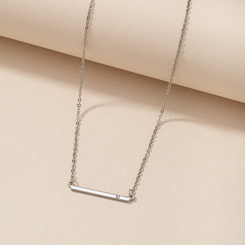 Elegant Geometric Necklace with Mother's Day Charm