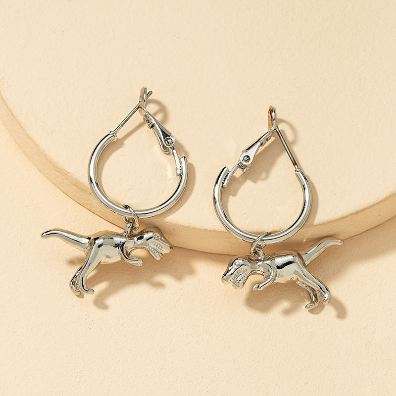 Alloy Dinosaur Earrings - Vienna Verve Collection by Planderful