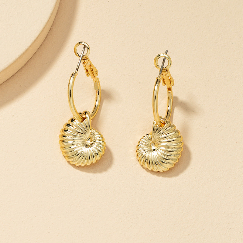 Cross-Border Trade Metal Shell Earrings - Vienna Verve Collection