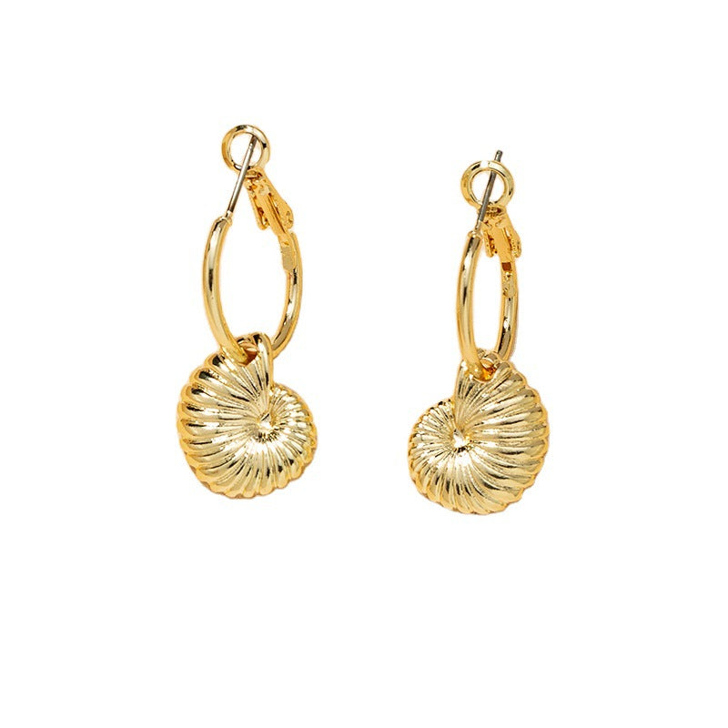 Cross-Border Trade Metal Shell Earrings - Vienna Verve Collection