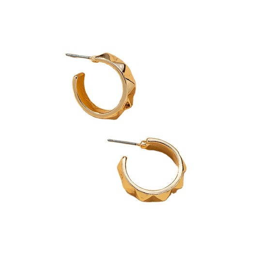 Geometric Metal C-shaped Earrings - Vienna Verve Collection