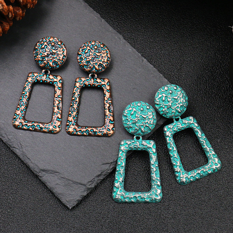 Bohemian Retro Heavy Metal Earrings with Vintage Vibe