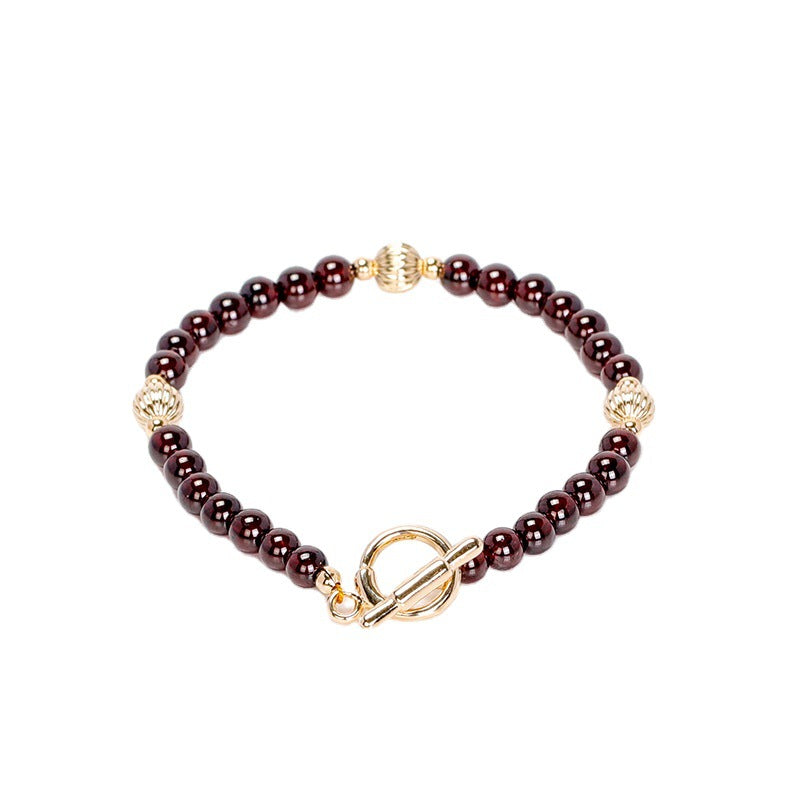 Garnet Sterling Silver Animal Year Crystal Bracelet