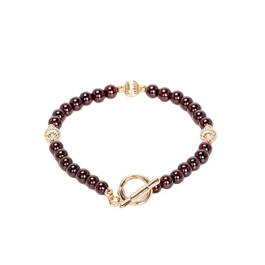 Garnet Sterling Silver Animal Year Crystal Bracelet