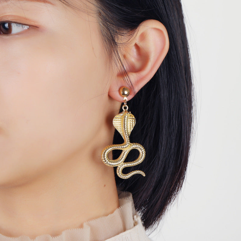 Exaggerated Cobra Earrings in Vienna Verve Collection - Cross Border Jewelry Gift