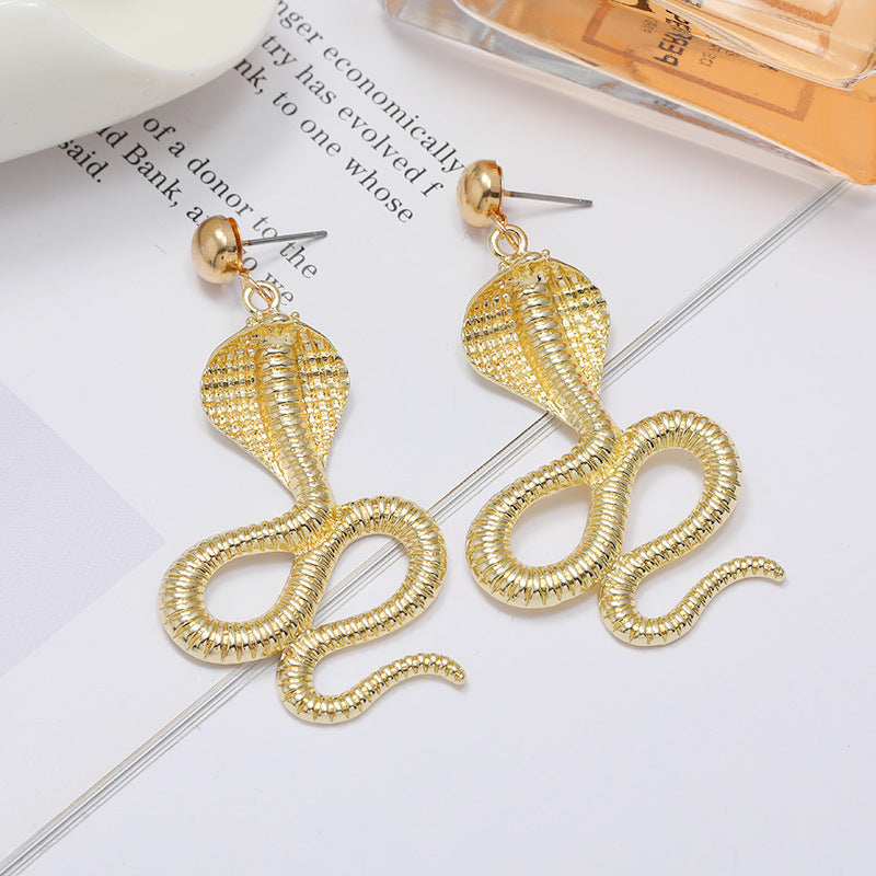 Exaggerated Cobra Earrings in Vienna Verve Collection - Cross Border Jewelry Gift