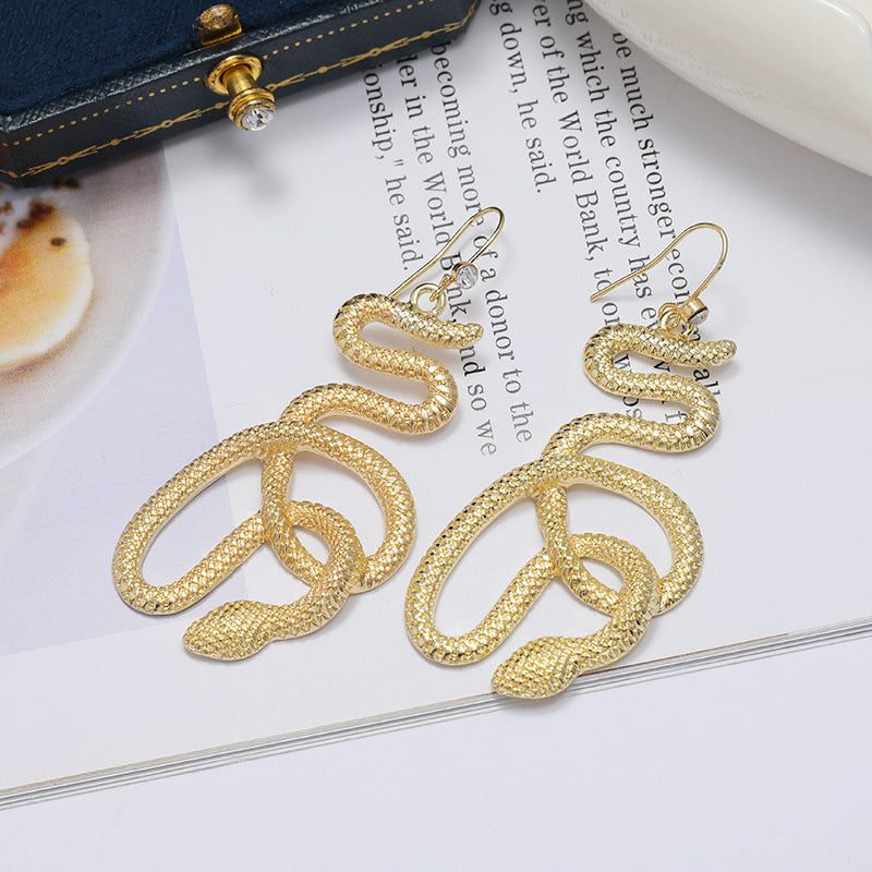 Exaggerated Cobra Earrings in Vienna Verve Collection - Cross Border Jewelry Gift