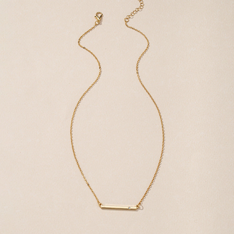 Elegant Geometric Necklace with Mother's Day Charm