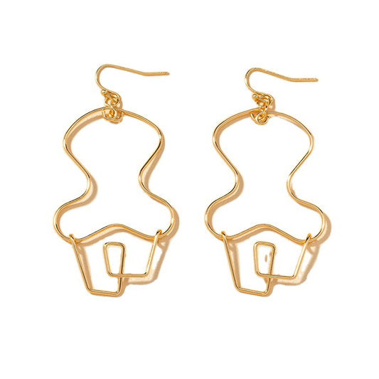 Exaggerated Human Body Lines Earrings - Vienna Verve Collection