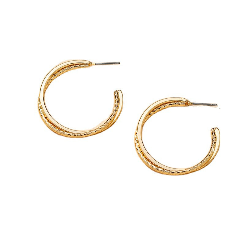 Chic Metal C Earrings - Vienna Verve Collection