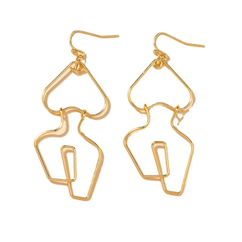 Exaggerated Line Earrings - Vienna Verve Collection by Planderful