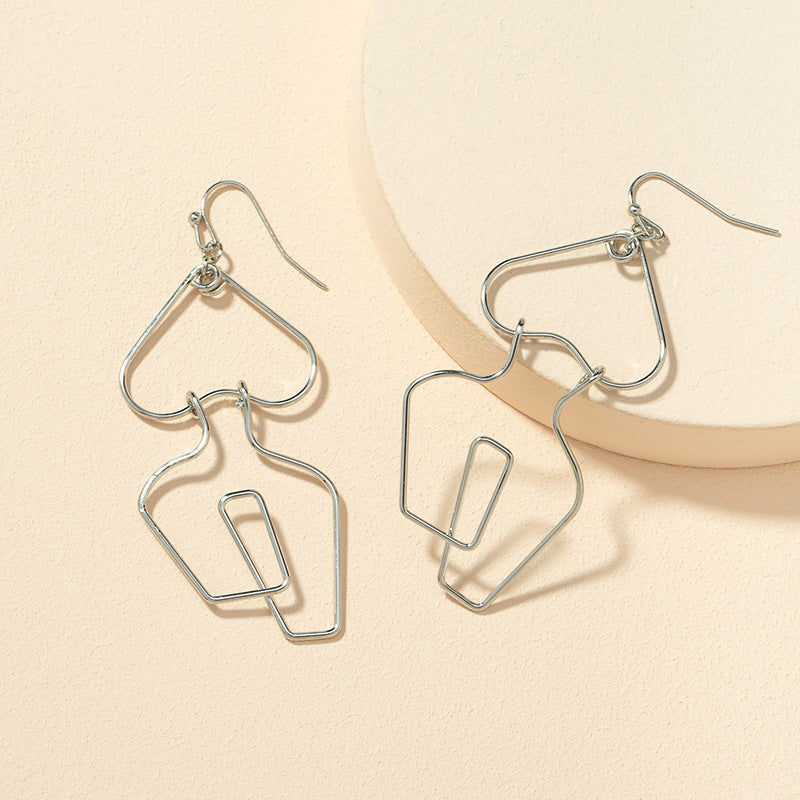 Exaggerated Line Earrings - Vienna Verve Collection by Planderful