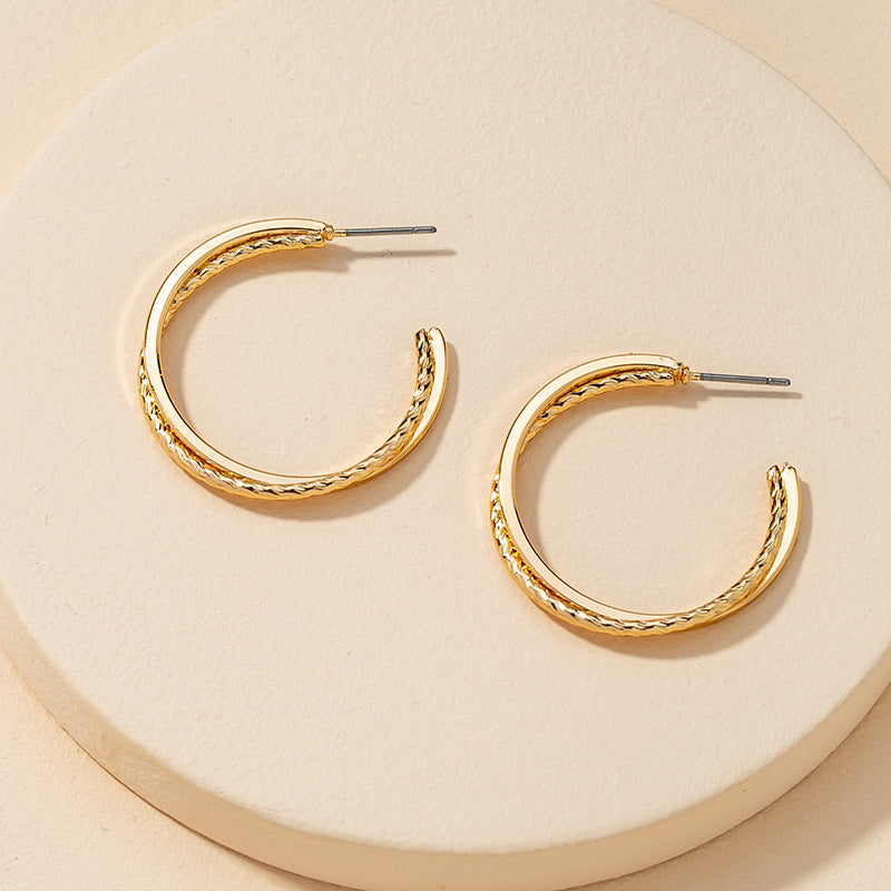 Chic Metal C Earrings - Vienna Verve Collection