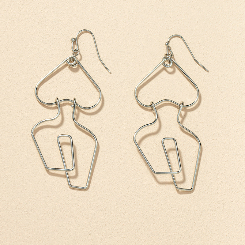 Exaggerated Line Earrings - Vienna Verve Collection by Planderful