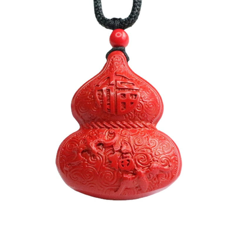 Cinnabar Fortune's Favor Silver Pendant