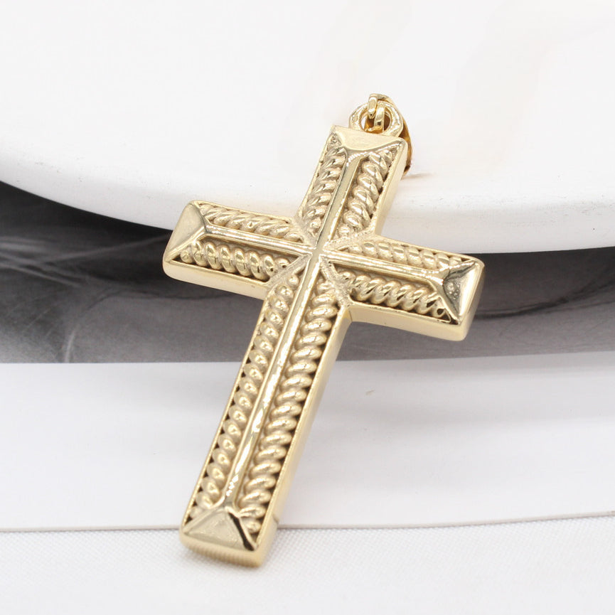 Hip Hop Latin Cross Titanium Steel Pendant for Men