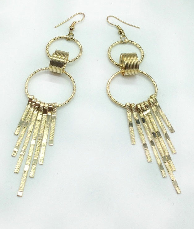 Trendy Chain Tassel Earrings - Vienna Verve Collection