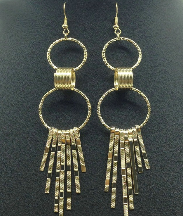 Trendy Chain Tassel Earrings - Vienna Verve Collection